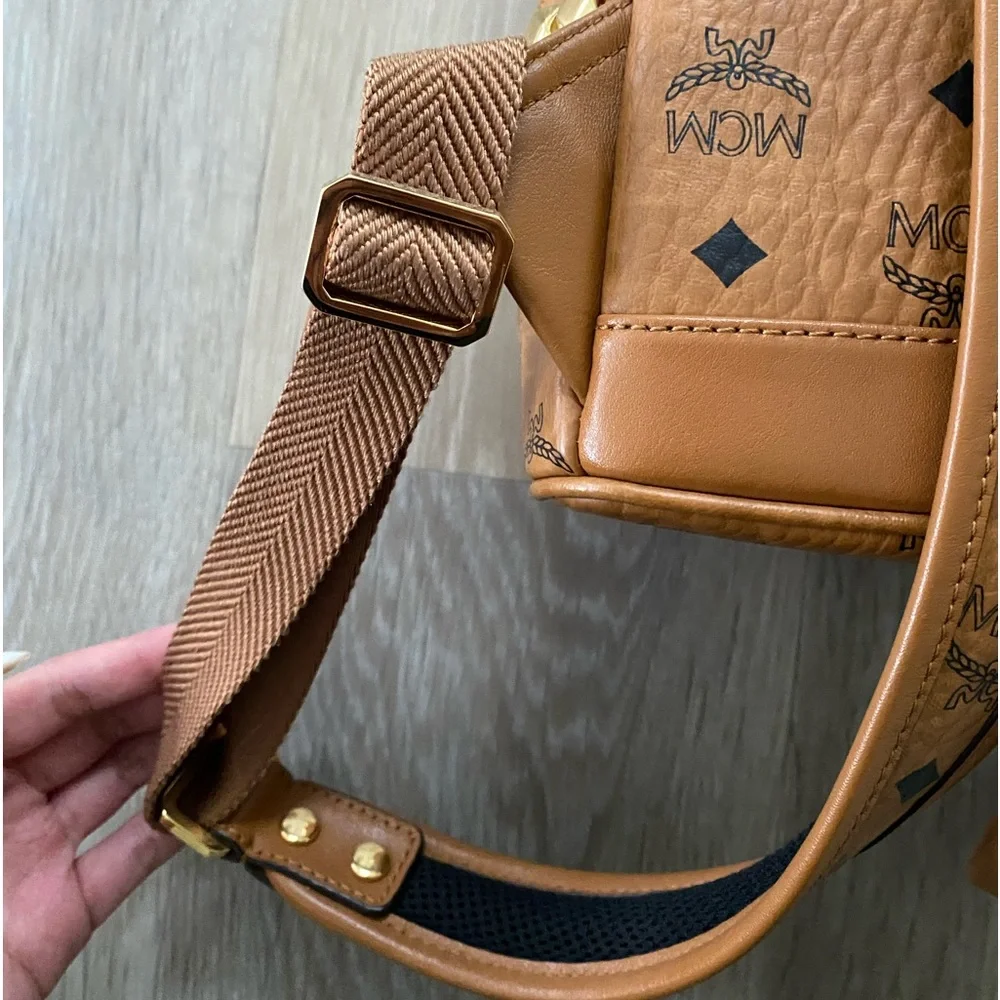 MCM Mini Stark Side Studs Backpack in Visetos